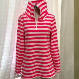 Dudley Stephens Prospect Pullover in Neon Pink / White SMALL